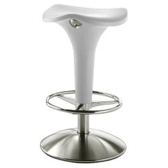 Tabouret selle réglable au gaz Rexite Zanzibar design Raul Barbieri - Blanc