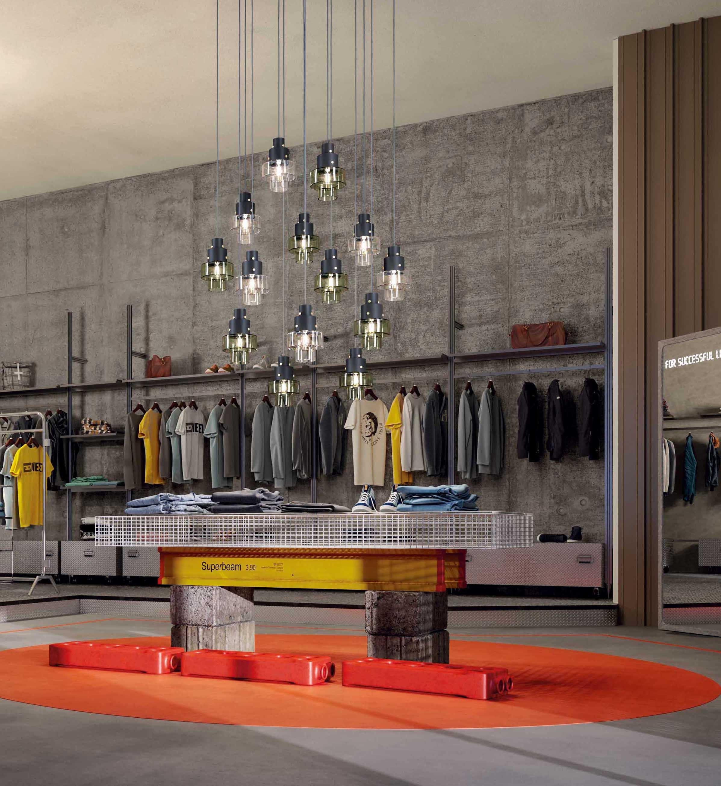 Lampada a sospensione trasparente GASK di Diesel Living con Lodes In condizioni Nuovo in vendita a Brooklyn, NY