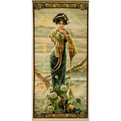 Beautiful lithograph on silk made by Gaspar Camps - Evening Hydrangea