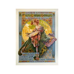 CIRCA 1905 Société Lyonnaise - Foto Chromo Gravure von Gaspar Camps