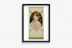 Circa 1920 original poser by Gaspar Camps : Élégante au collier