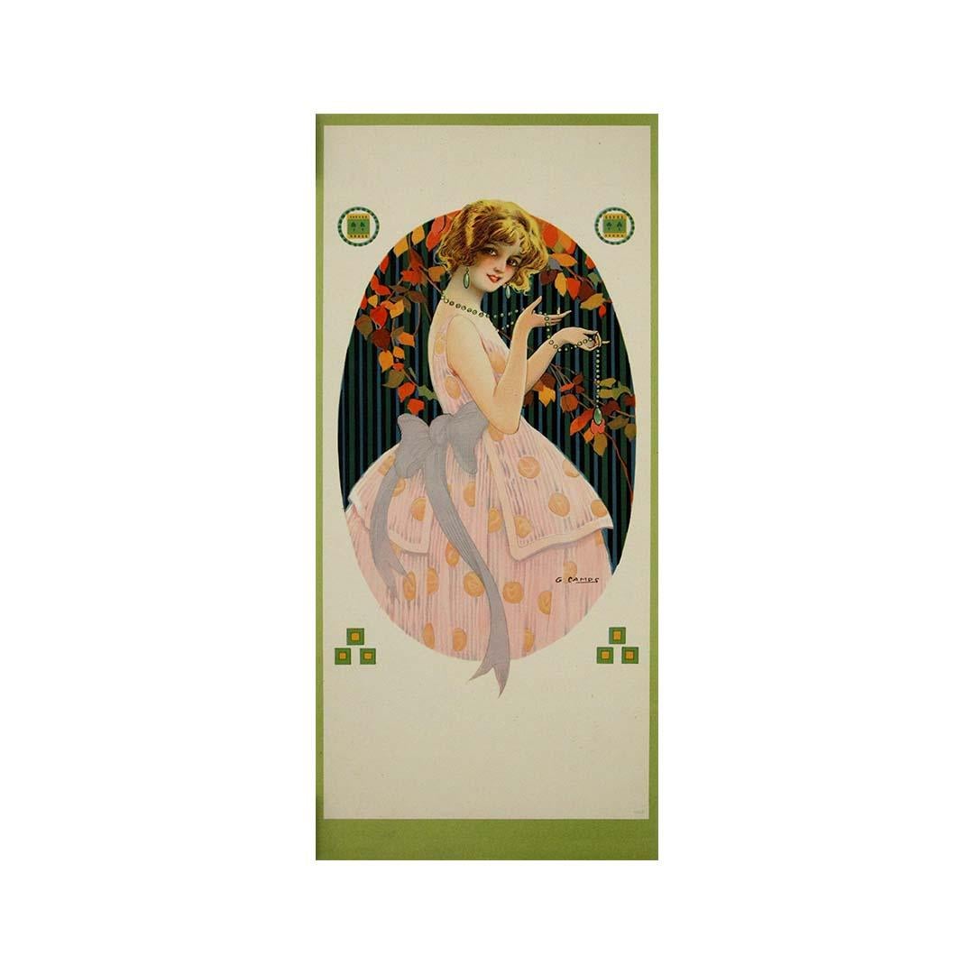 CIRCA 1920 original poser von Gaspar Camps : Collier-Elégante im Angebot 3