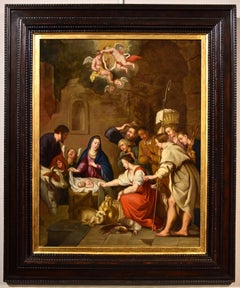 De Crayer Adoration Religious Paint Oil on copper 17th Century Old master Art