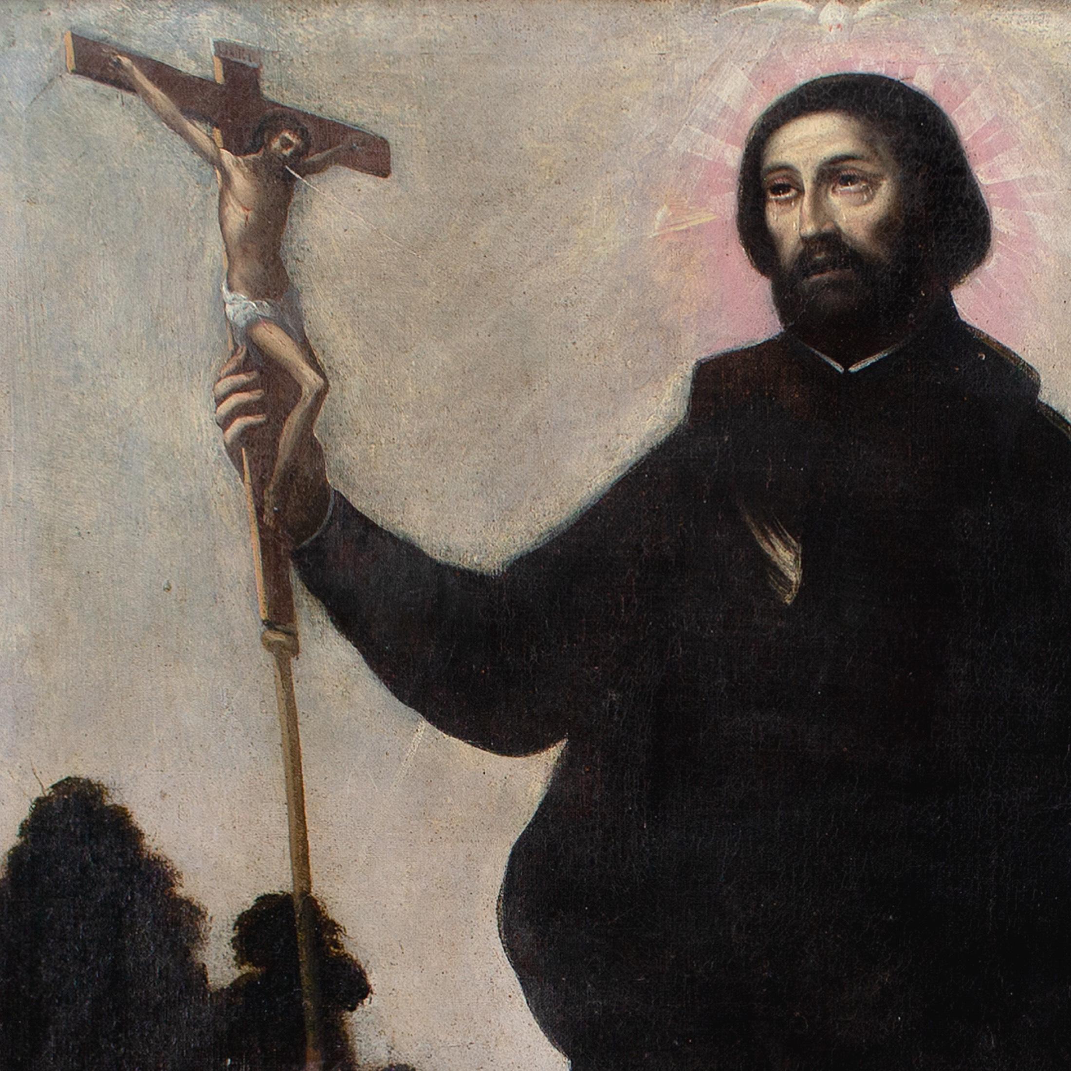 Gaspar de Figueroa (dem Workshop zugeschrieben), Heiliger Franz Xaver, Pre-Columbian im Angebot 1