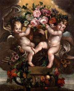Flower Trophy Art 17th Century Old Master Holland Baroque Paint Oil on canvas