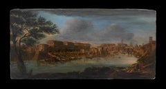 19th C Painting of View of Venice After Gaspar Van Wittel (1653-1736)