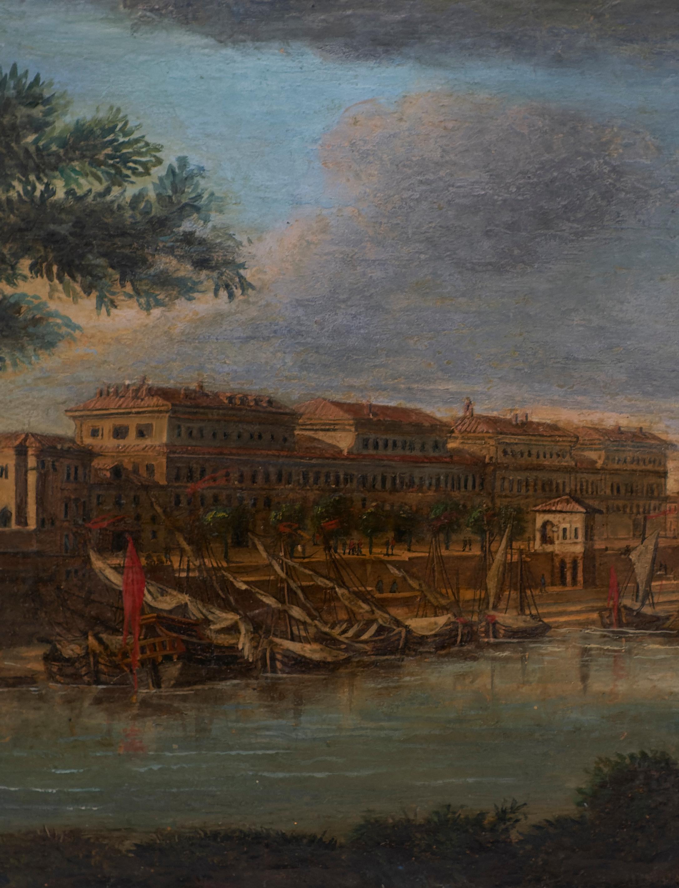 A.C.I.C. peinture de la vue de Venise 

D'après Gaspar Van Wittel (1653-1736)

Huile sur panneau de bois 

Magnifiquement restauré 

Non encadré 

10