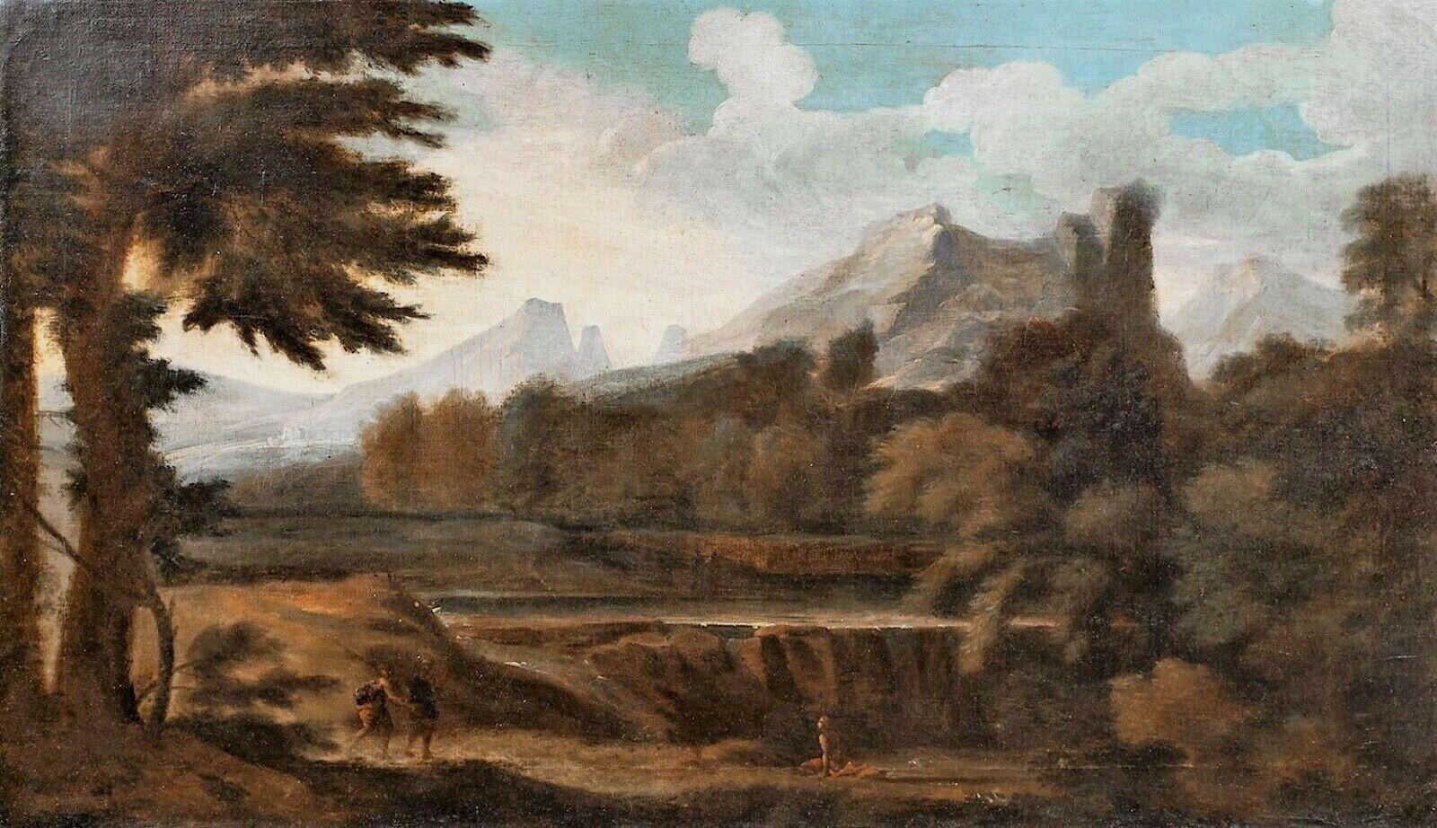 Classical Italian Landscape, 17h Century   - Painting by Gaspard Dughet