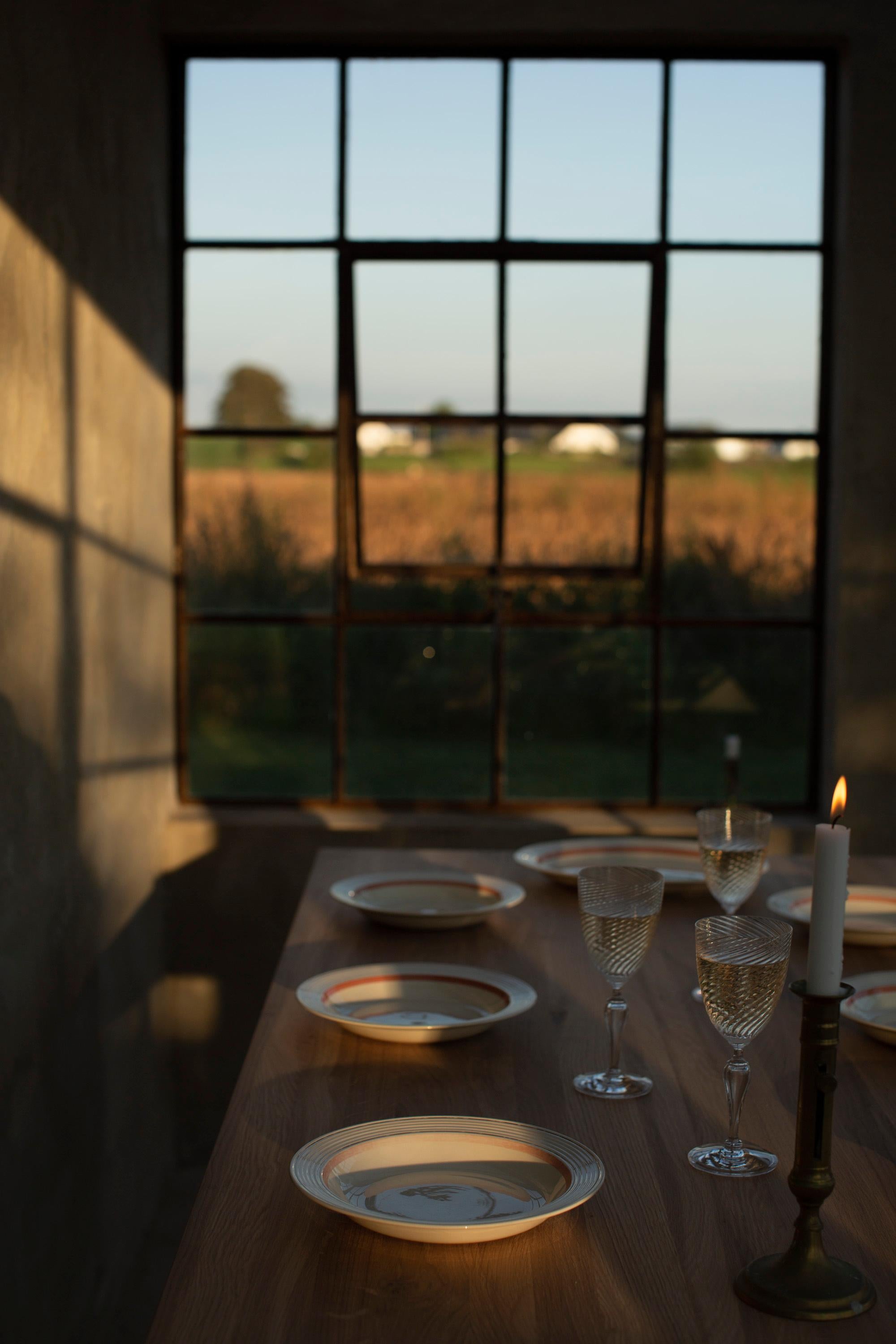 Gaspard Light Oak and Brass Dining Table 180 by Eberhart Furniture en vente 3