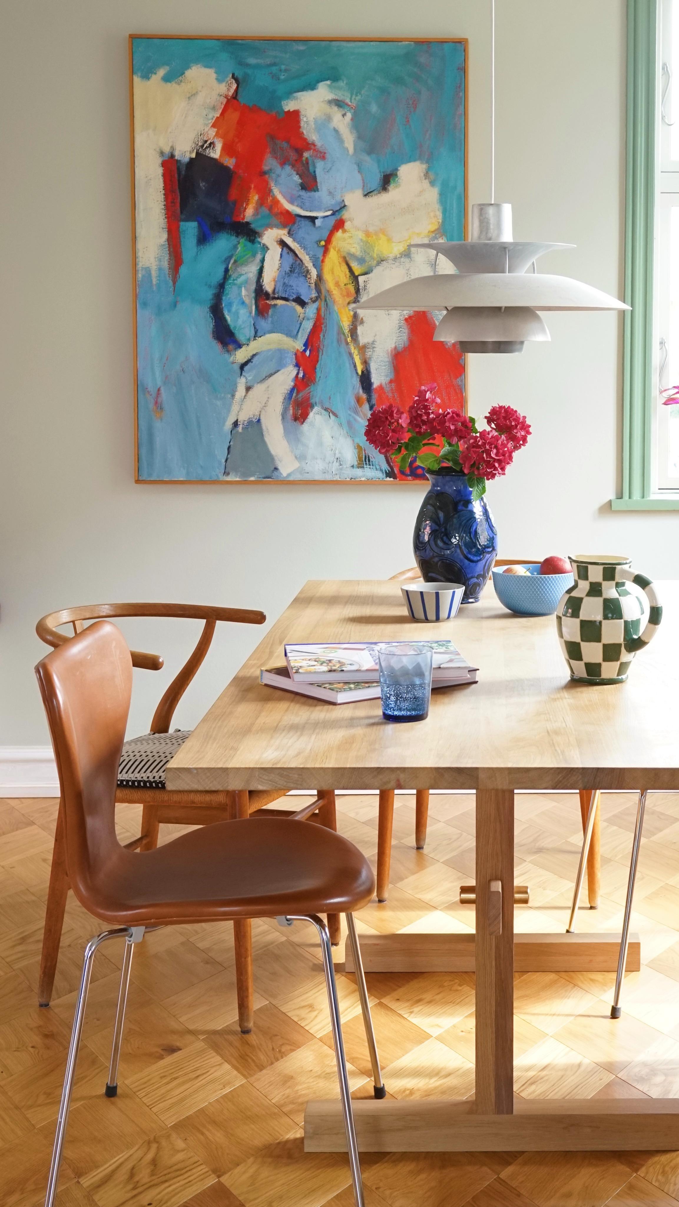 Gaspard Light Oak and Brass Dining Table 180 by Eberhart Furniture en vente 10