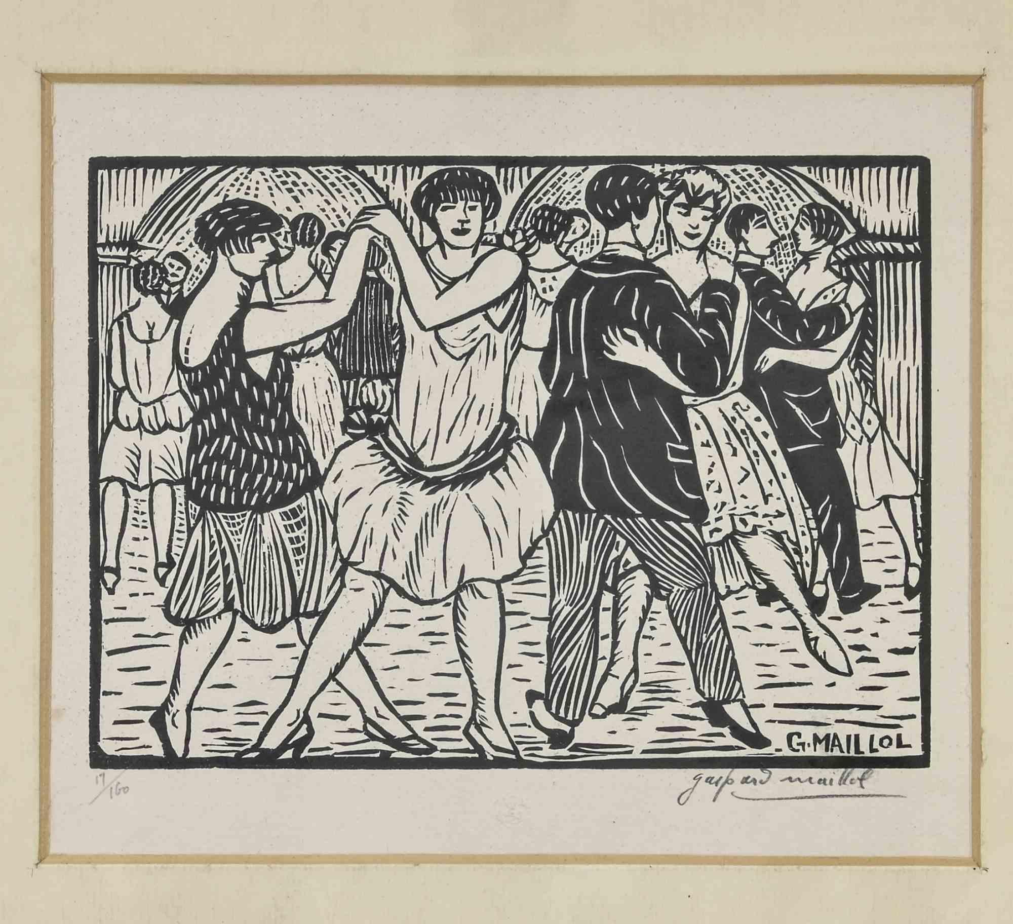 Dance hall is a woodcut print realized by Gaspard Maillol (1880-1946).

Hand signed by the artist on the lower margin. Edition 19/160.

Gaspard Maillol , born on July 10 , 1880 in Barcelona and died on January 6 , 1946 in Paris , is a French painter