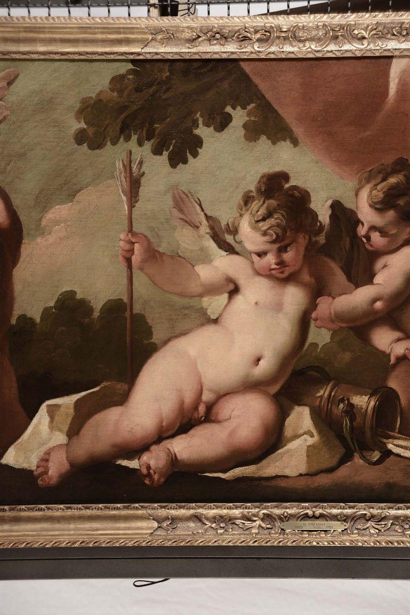 XVIII secolo di Gaspare Diziani Amorini in gioco Olio su tela in vendita 10