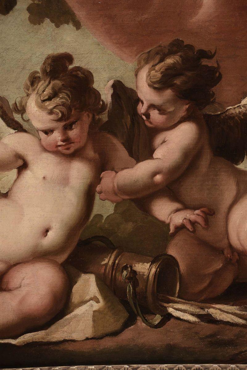 XVIII secolo di Gaspare Diziani Amorini in gioco Olio su tela in vendita 6