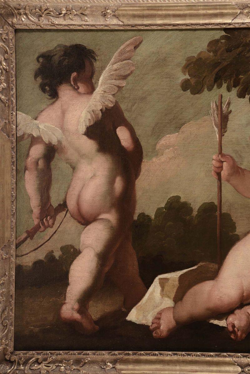 XVIII secolo di Gaspare Diziani Amorini in gioco Olio su tela in vendita 8