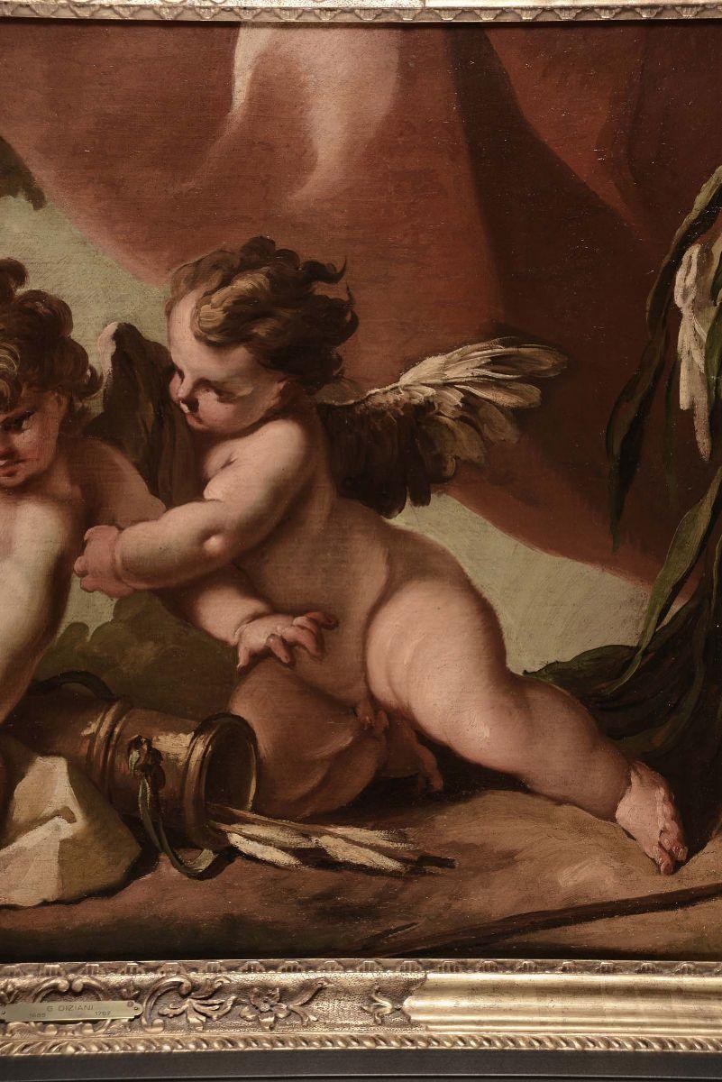 XVIII secolo di Gaspare Diziani Amorini in gioco Olio su tela in vendita 9