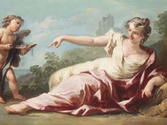 Gaspare Diziani Venus mit Amor, Ölgemälde auf Leinwand, 18. Jahrhundert