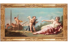 Gaspare Diziani Venus mit Amor, Ölgemälde auf Leinwand, 18. Jahrhundert