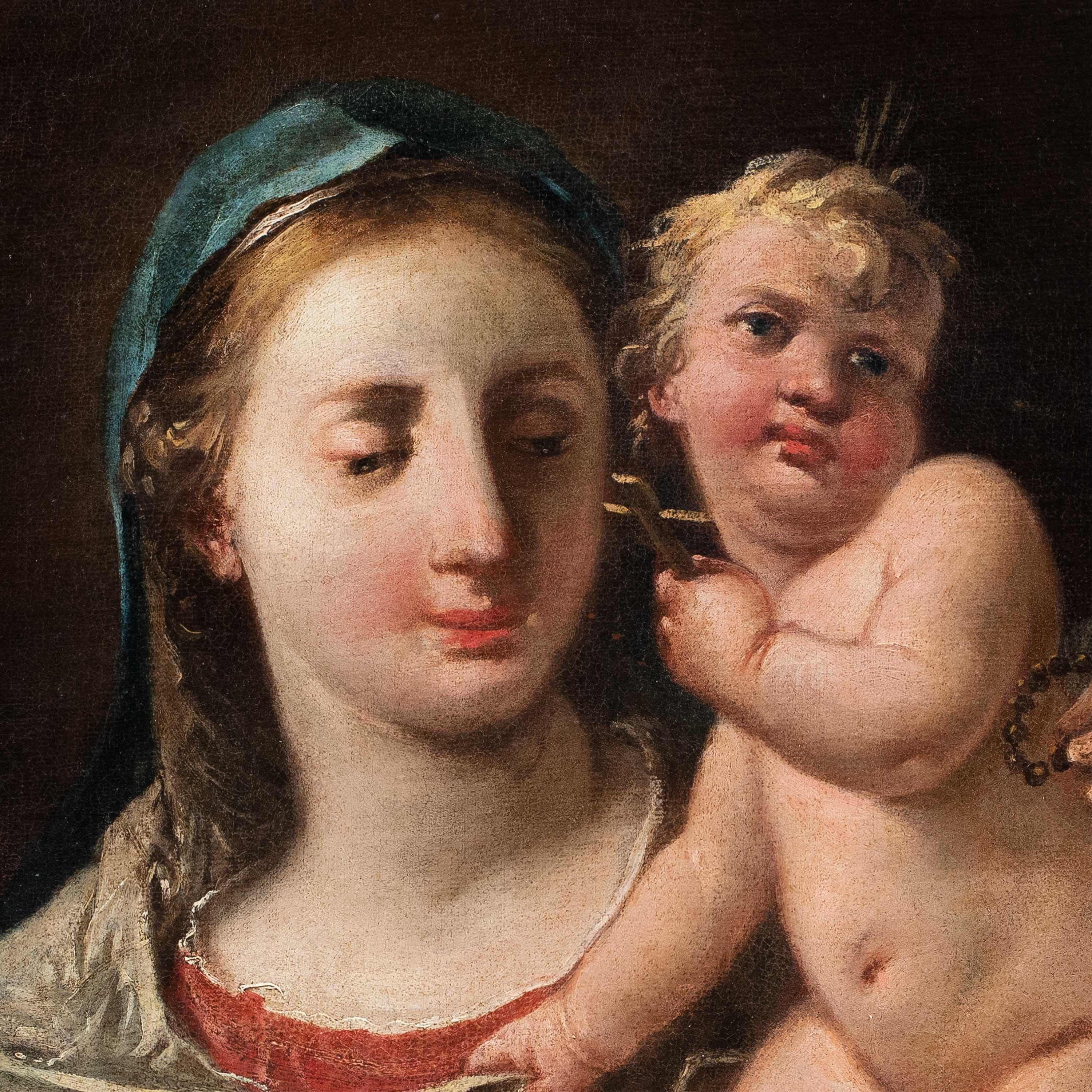 Gaspare Diziani (Venetian Rococò) - 18th century figure painting - Virgin Child For Sale 1