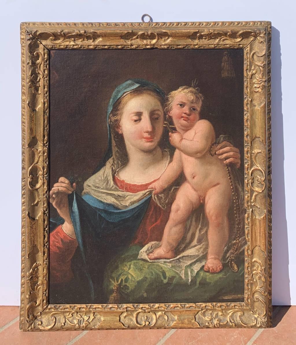Gaspare Diziani (Venetian Rococò) - 18th century figure painting - Virgin Child For Sale 2