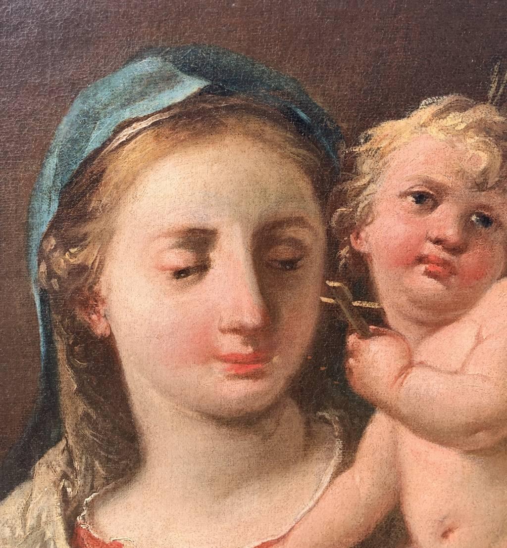 Gaspare Diziani (Venetian Rococò) - 18th century figure painting - Virgin Child For Sale 6