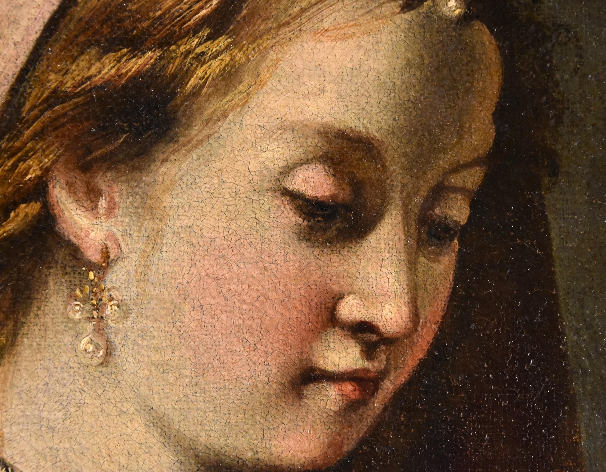 Portrait Woman Princess Diziani Paint 18th Century Oil on canvas Old master Art For Sale 5