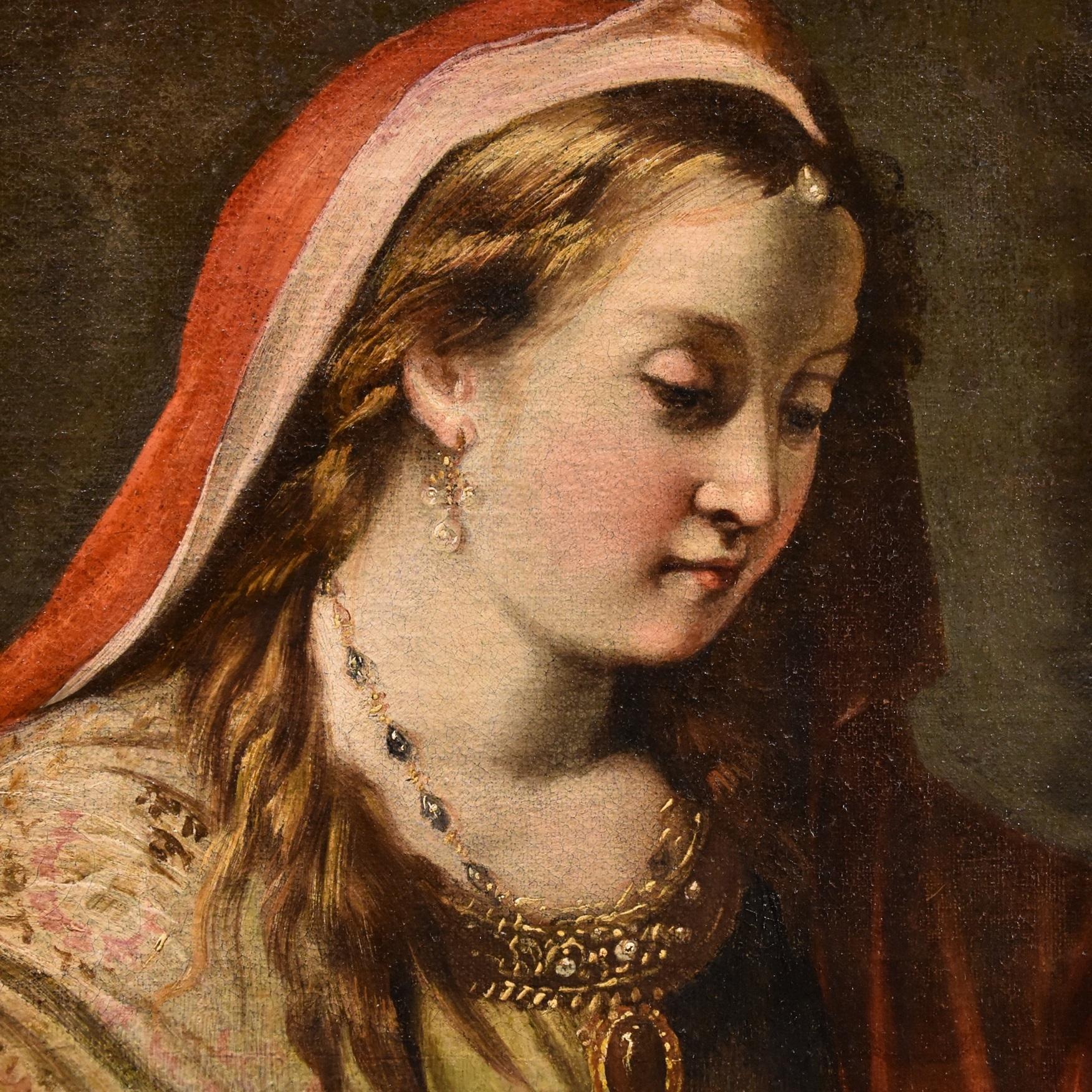 Porträt Frau Prinzessin Diziani, Gemälde, Öl auf Leinwand, 18. Jahrhundert, Altmeister, Kunst (Alte Meister), Painting, von Gaspare Diziani (belluno 1689 - Venice 1767)