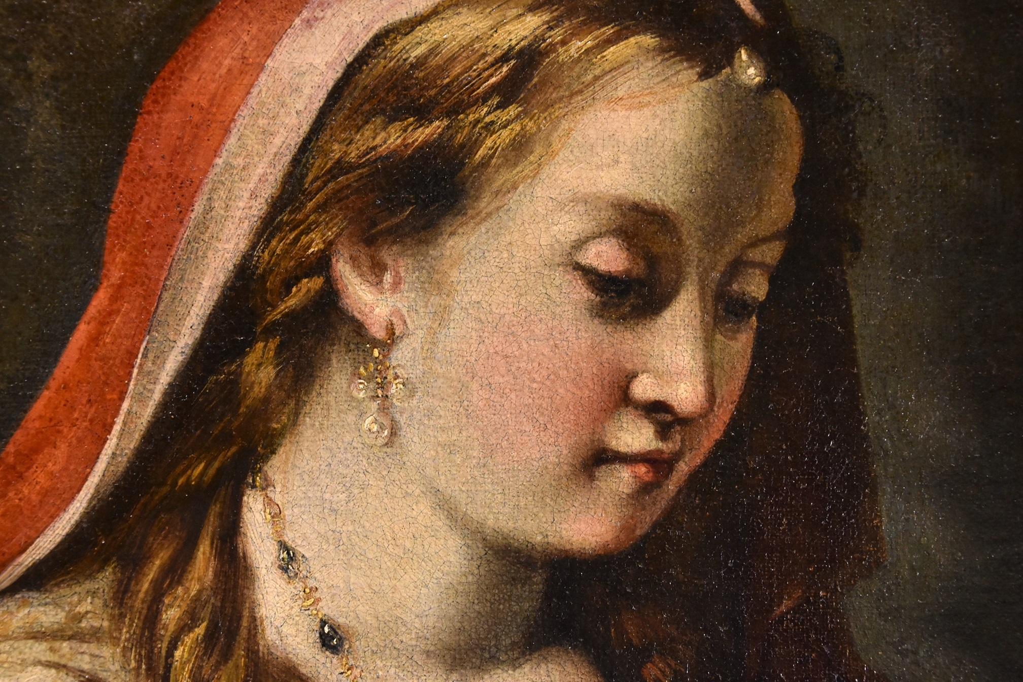 Portrait Woman Princess Diziani Paint 18th Century Oil on canvas Old master Art For Sale 5
