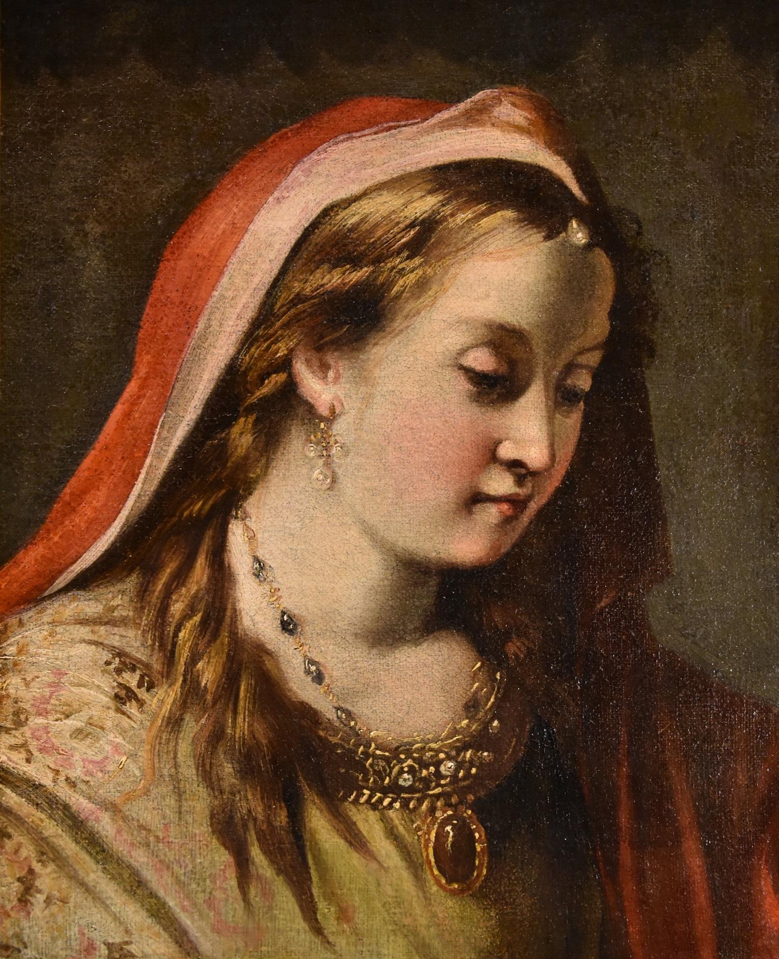 Gaspare Diziani (belluno 1689 - Venice 1767) Portrait Painting – Porträt Frau Prinzessin Diziani, Gemälde, Öl auf Leinwand, 18. Jahrhundert, Altmeister, Kunst