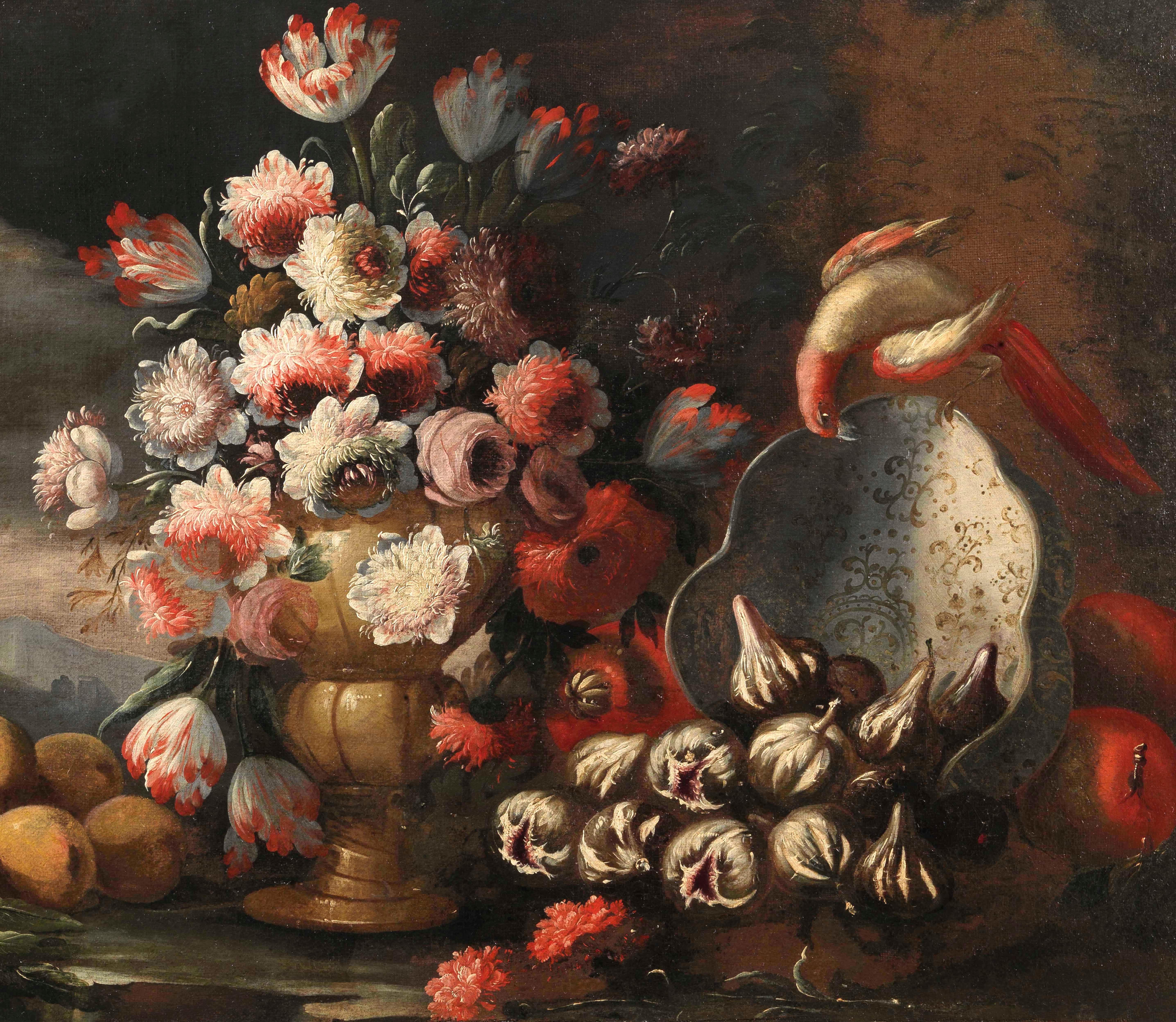 Two Exceptional Italian 18th Century Still-Life Paintings by Lopez & Houbraken 2