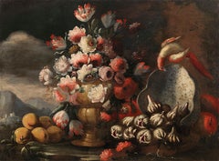Two Exceptional Italian 18th Century Still-Life Paintings by Lopez & Houbraken