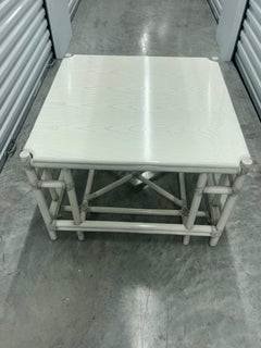 Gasparucci Italo  signed, white bamboo lacquer coffee table 2 others  available