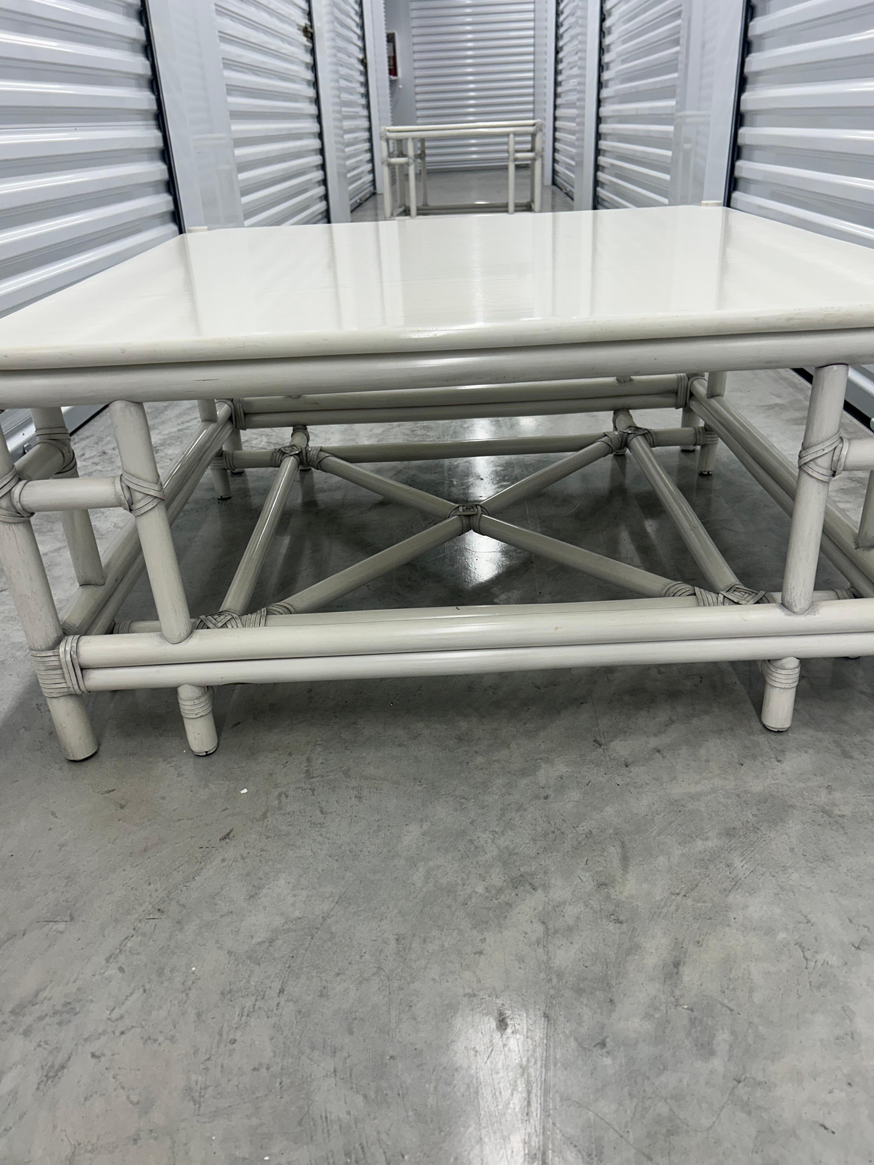 Gasparucci Italo signed white lacquer coffee table. Two others available. For Sale 2
