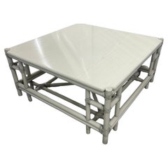 Gasparucci Italo signed white lacquer coffee table. Two others available.