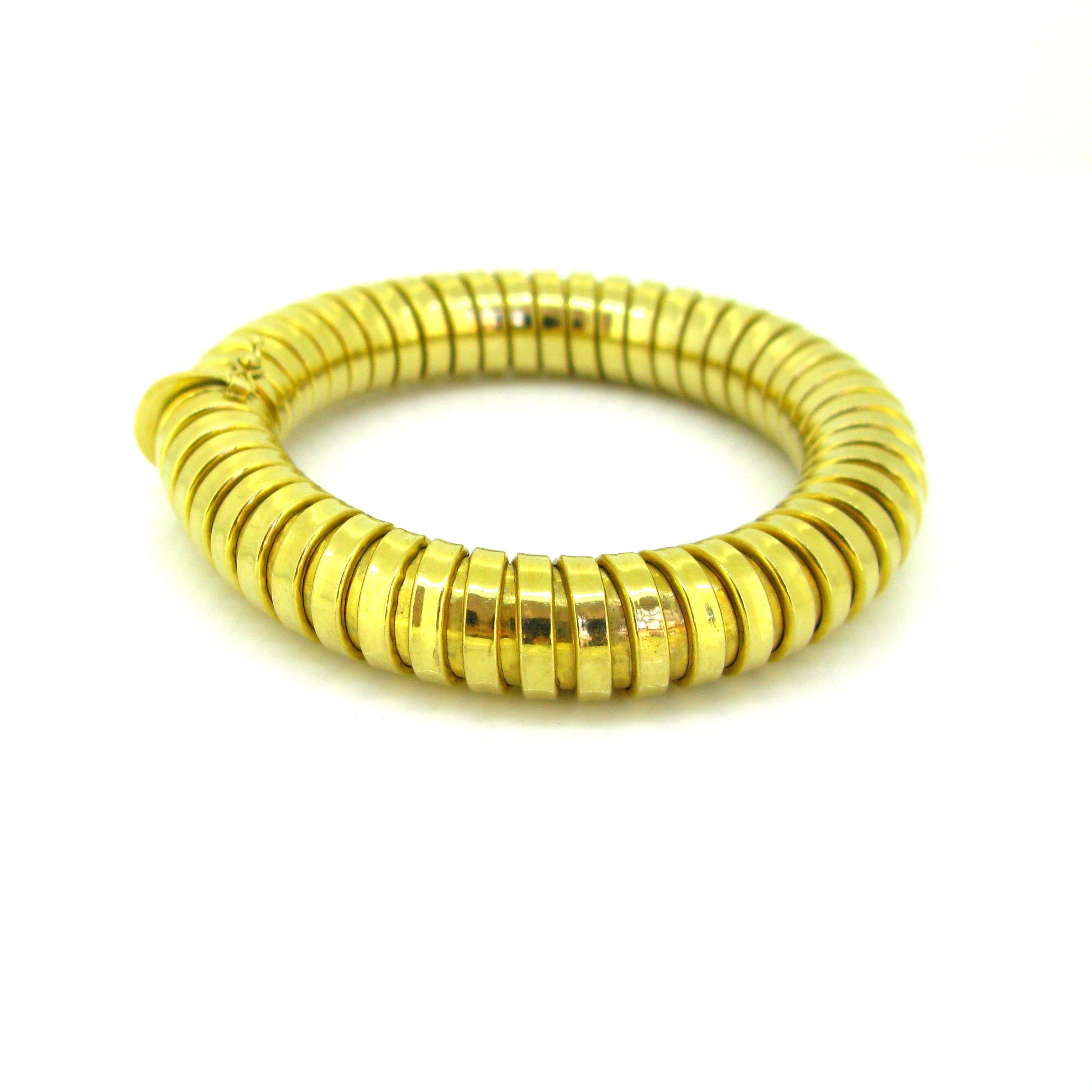 Gaspipe Tubogas Flexible Yellow Gold Bracelet 1
