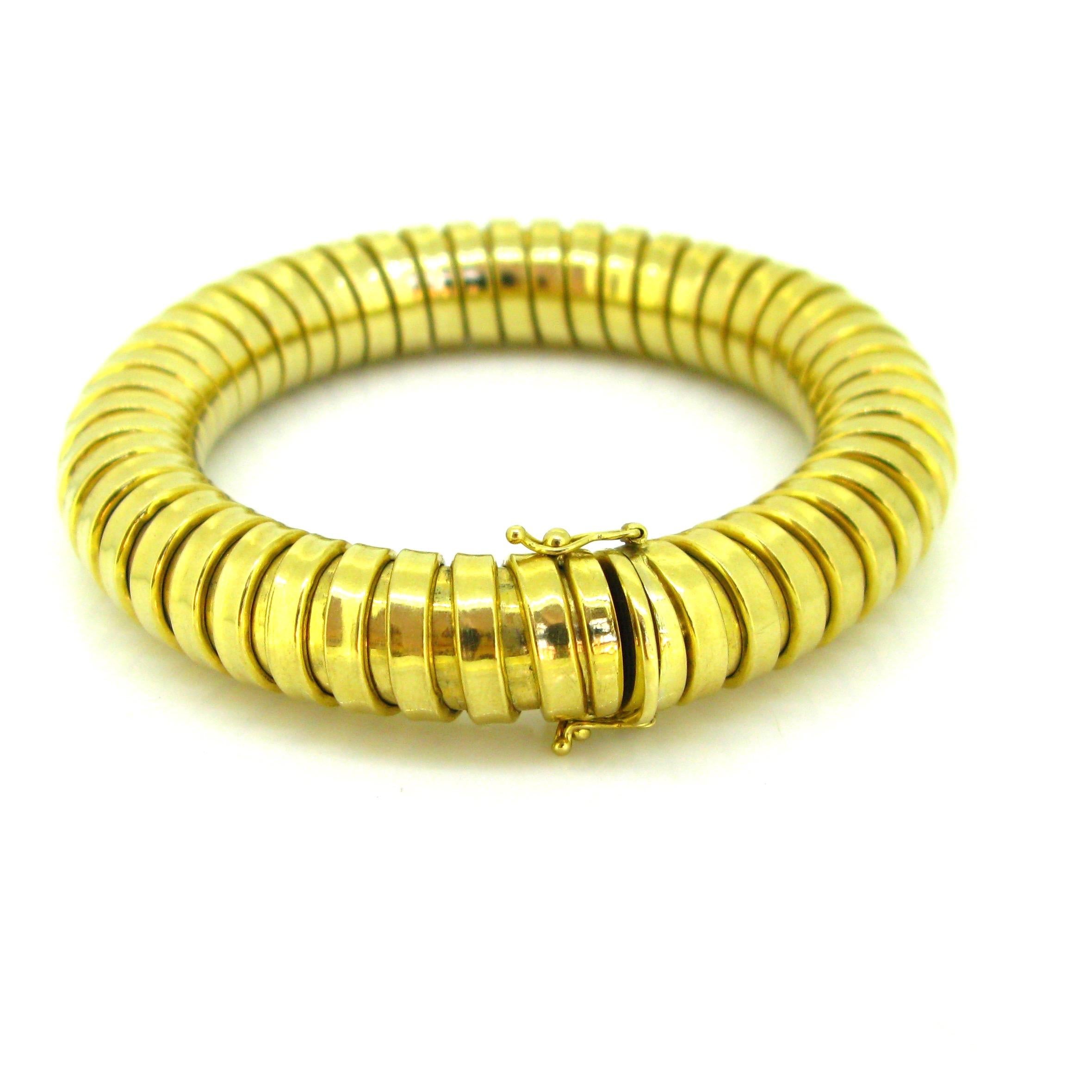 Gaspipe Tubogas Flexible Yellow Gold Bracelet 2