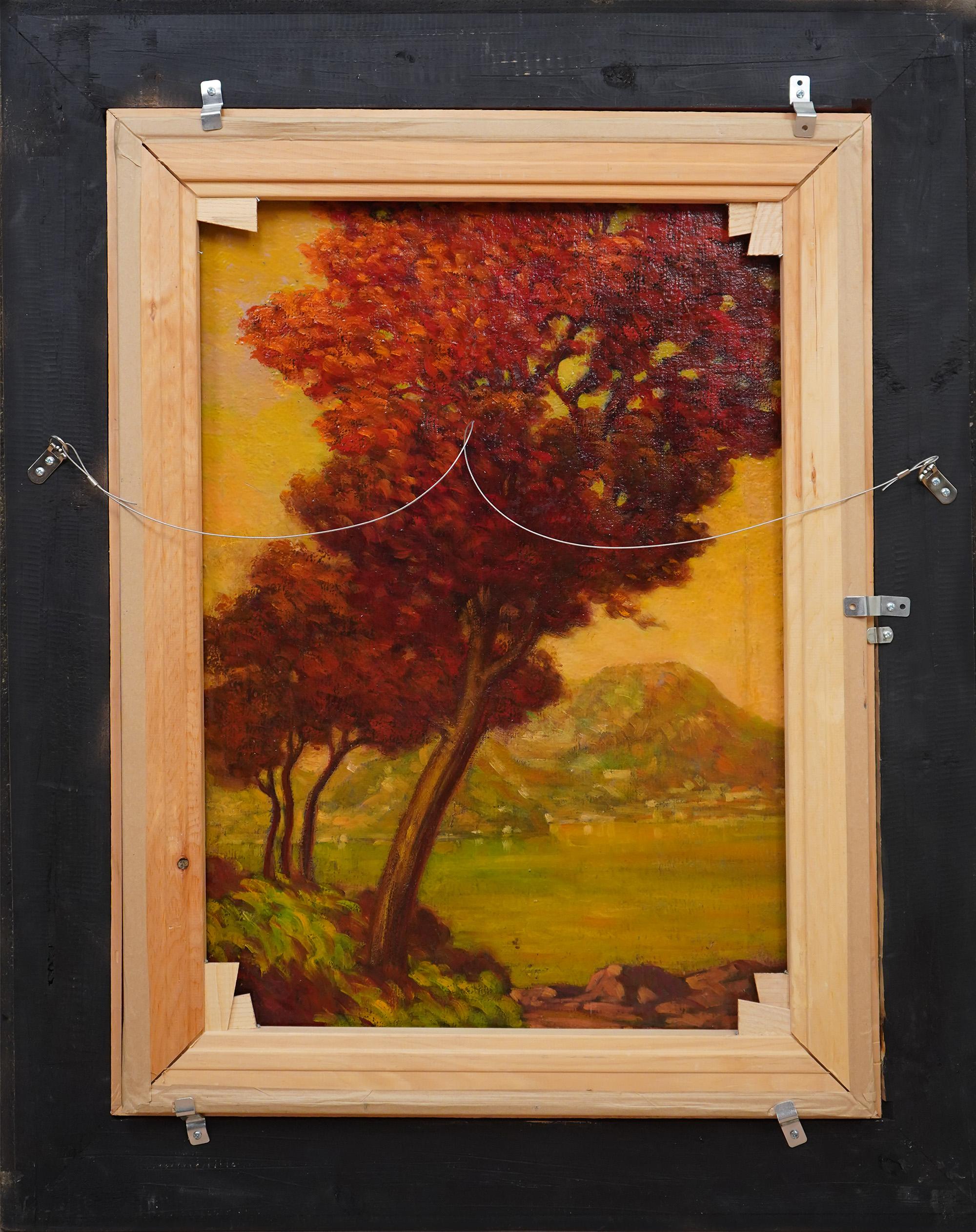 Garçon Assis - Portrait Painting Marrone di Gastão Worms 