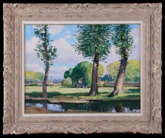 Paisaje escénico impresionista firmado por Gaston Balande