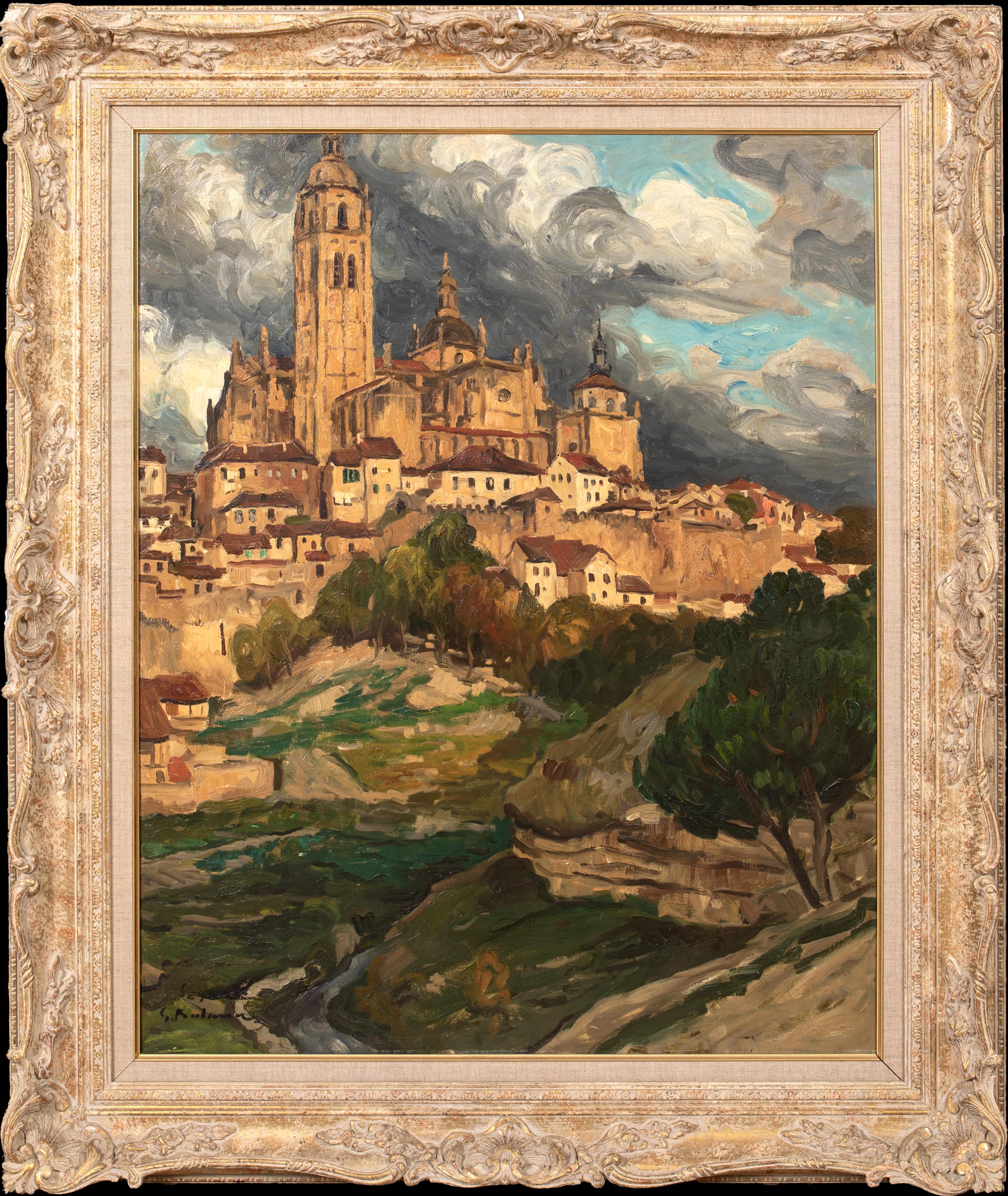 « Vue de la cathédrale de Ségovie », vers 1930, par Gaston Balande (1880-1970)