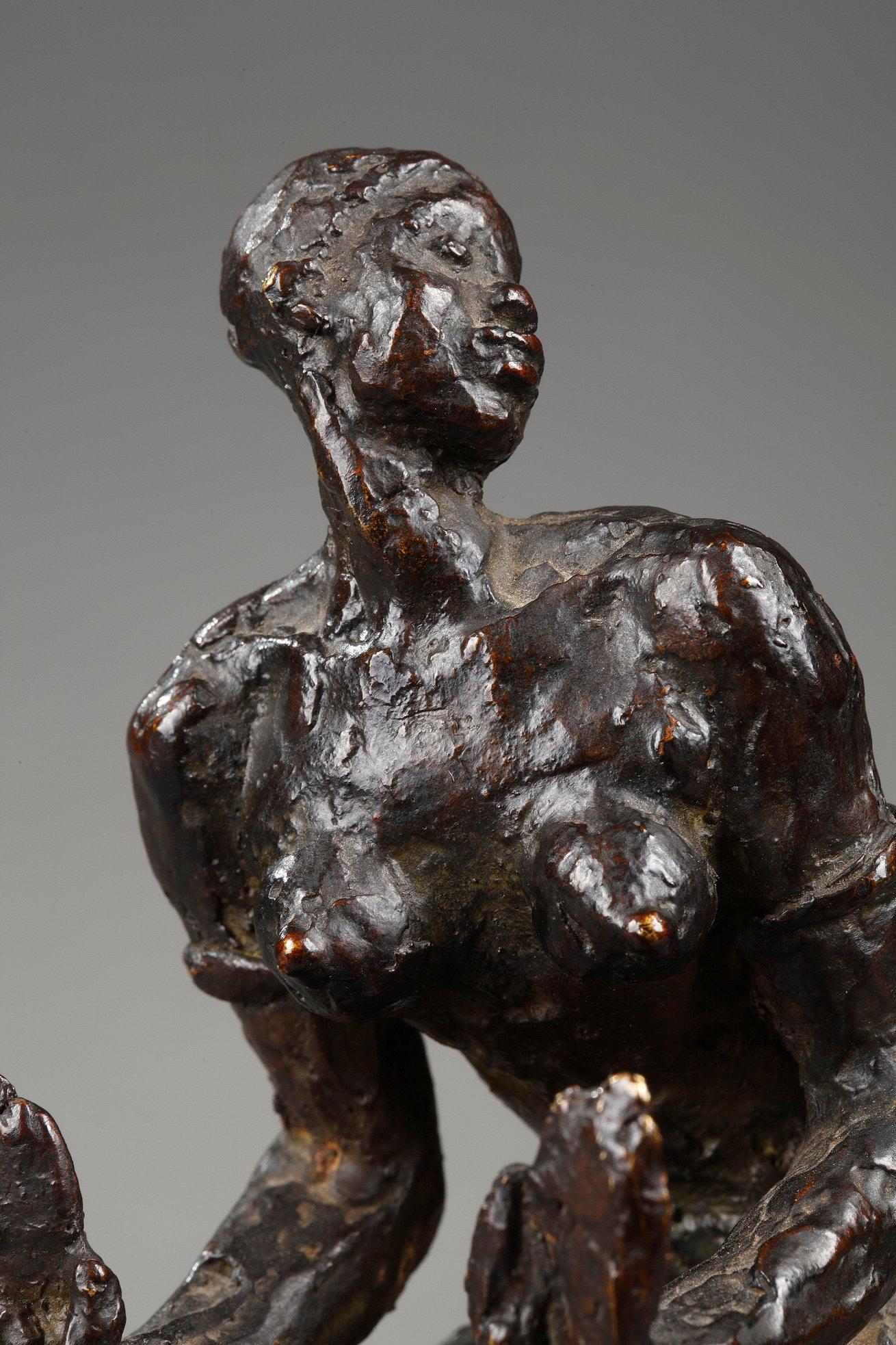African Dancer - Sculpture by Gaston Broquet