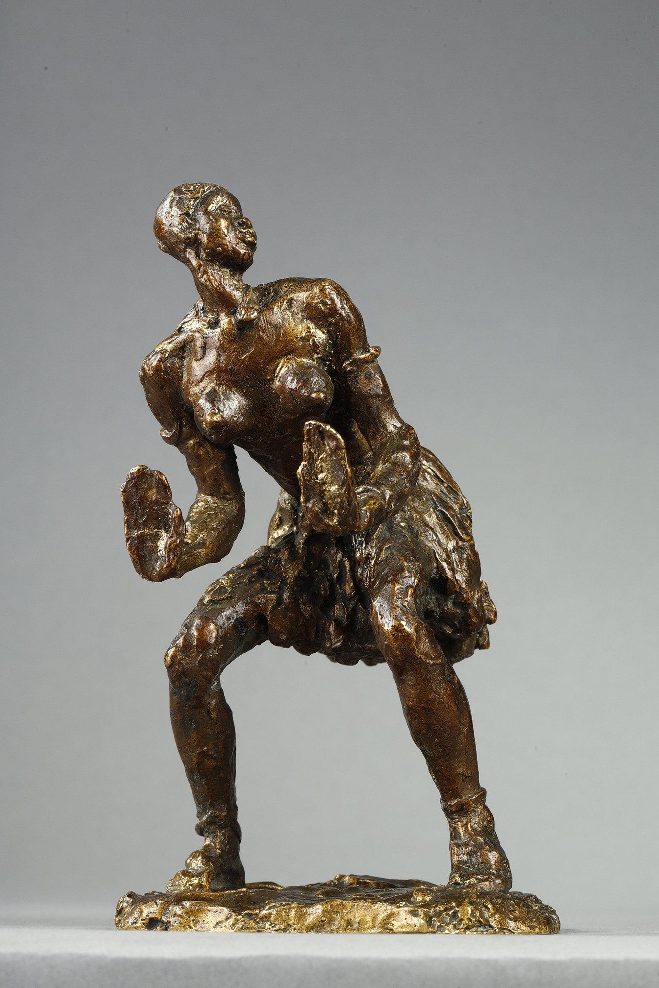 Gaston Broquet Nude Sculpture - African Dancer