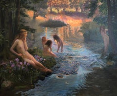 Young nymphs in the bath