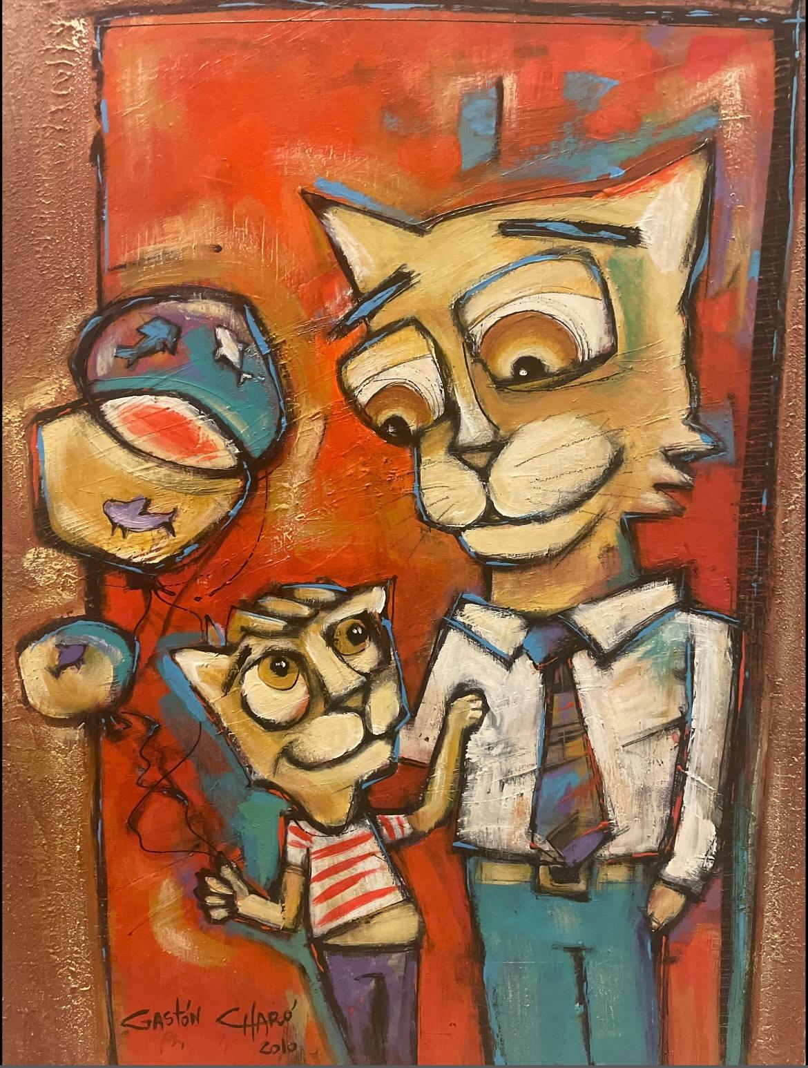“Cats” - Painting by Gaston Charo 
