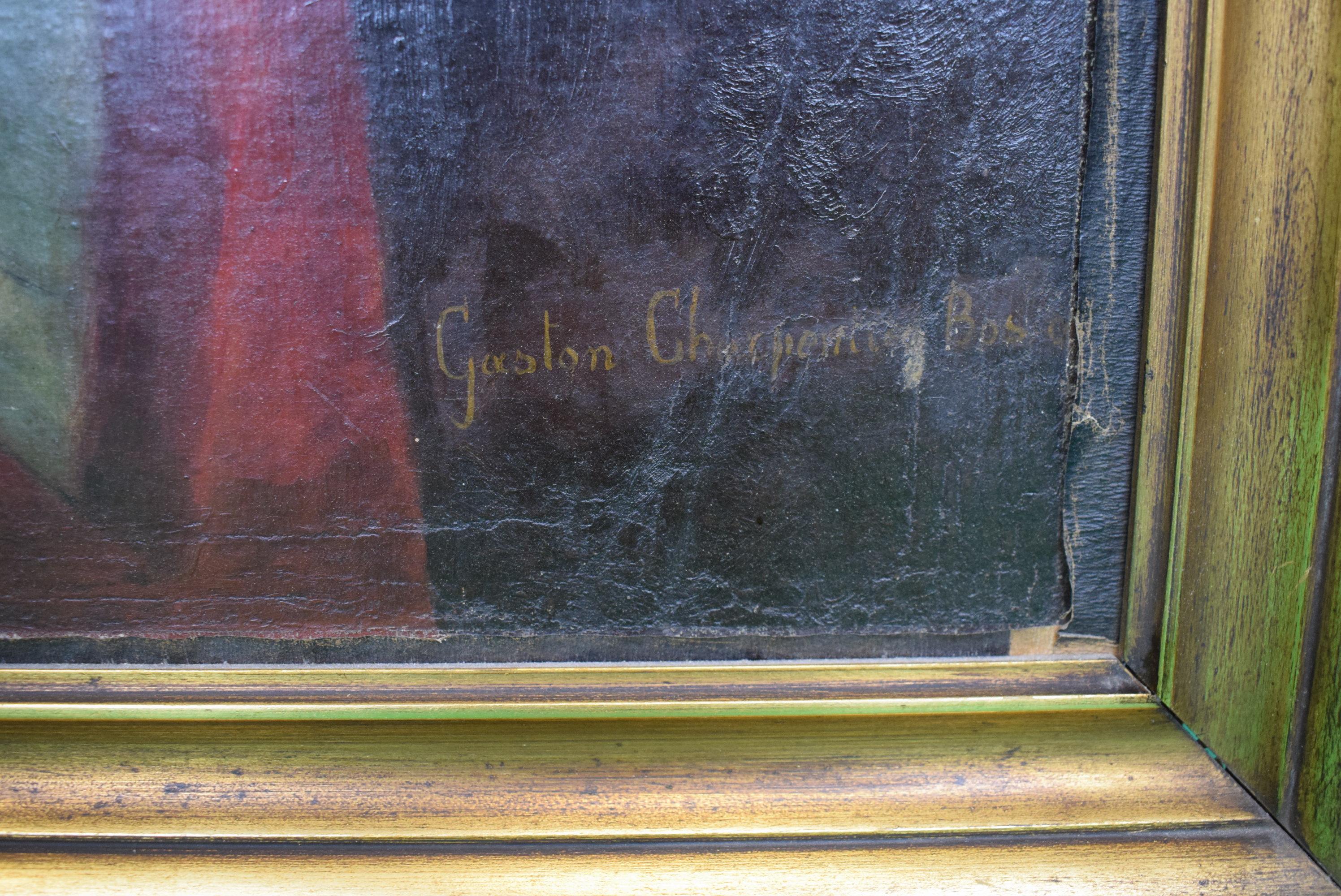 Portrait de George Cary avec écusson de famille O/C par Gaston Charpentier-Bosio en vente 1