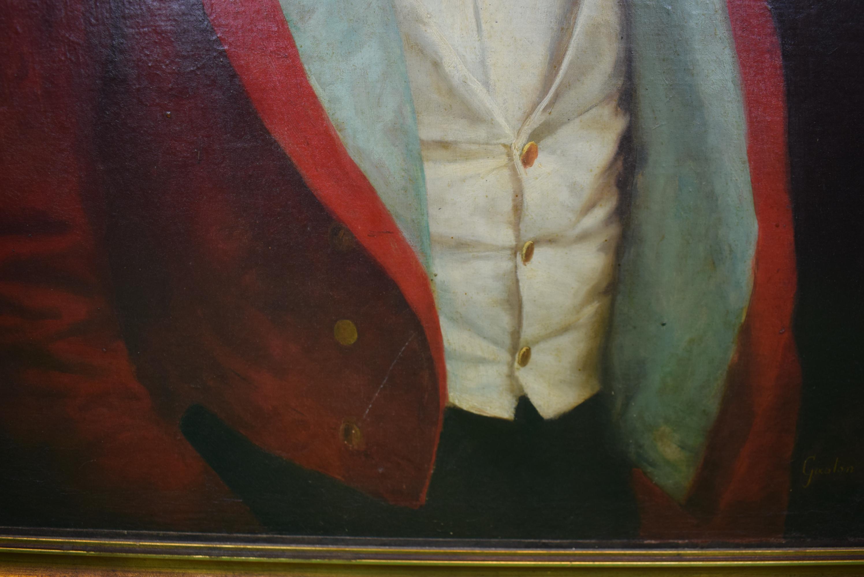 Portrait de George Cary avec écusson de famille O/C par Gaston Charpentier-Bosio en vente 4