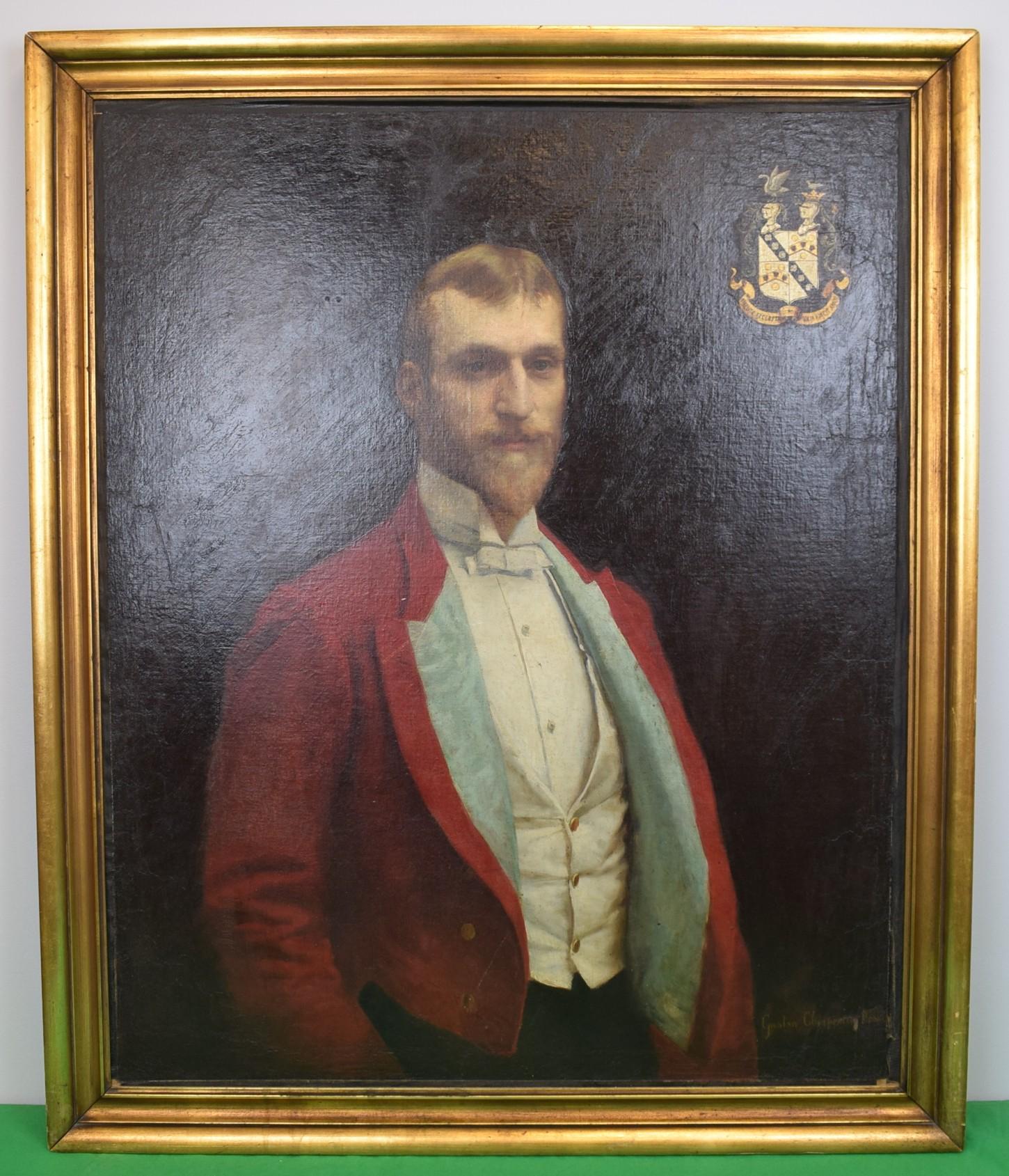 Art Sz : 39 1/4 "H x 31 3/4 "W 

Taille du cadre : 44 1/4 "H x 36 3/4 "W

avec cadre en bois doré

*avec de légères rayures sur la surface de la toile*

Poids : 21 lbs

Louis Gaston Amédée CHARPENTIER-BOSIO, né à Paris le 4 février 1858 et mort à
