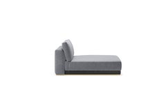 Gaston Daybed, Contemporary Sofa Settee Velvet and Crossed Leather