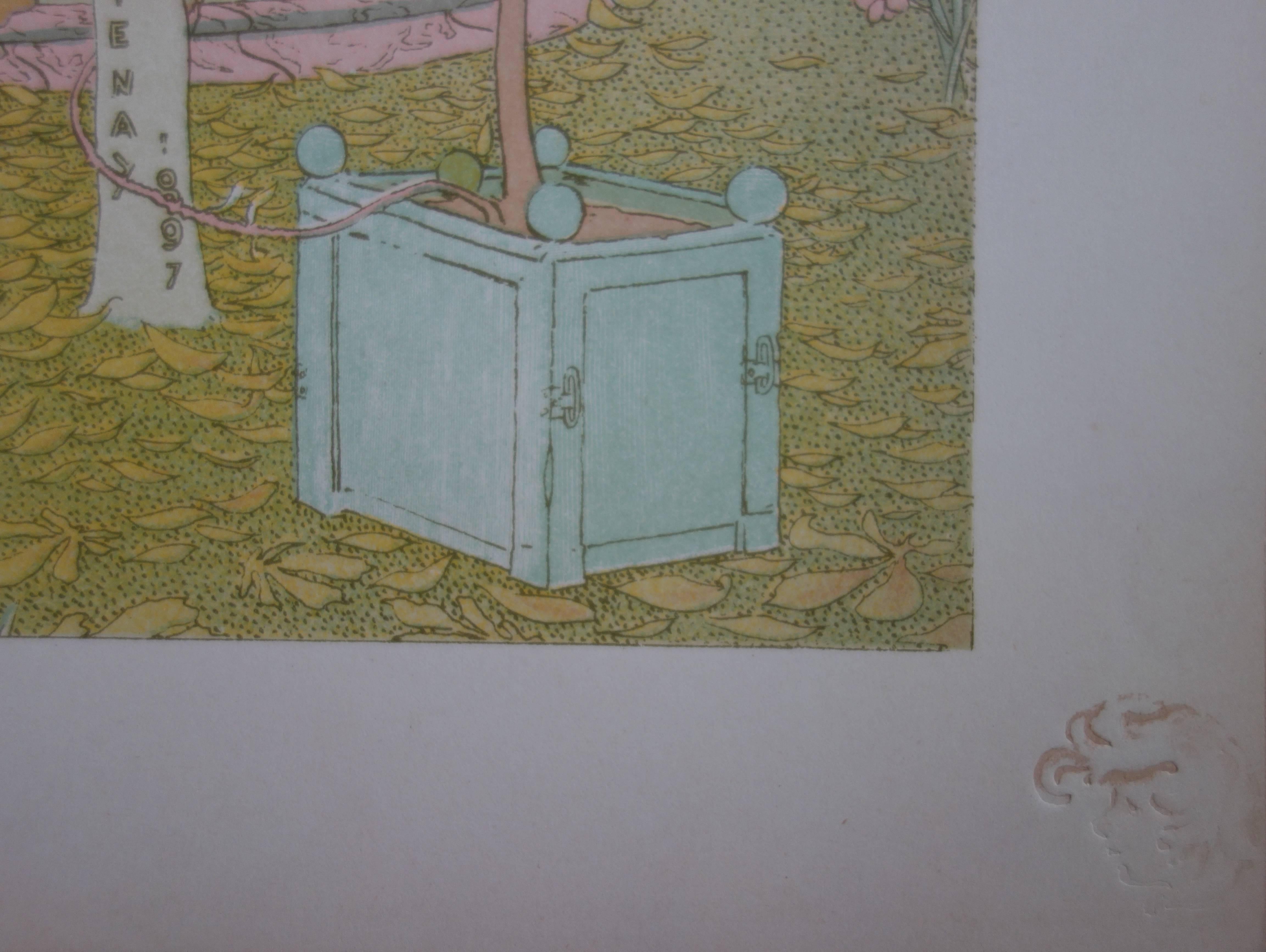In the Park - Original lithograph (1897/98) For Sale 1