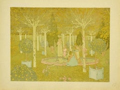The Parc - Original Lithograph by Gaston de Latenay - 1897