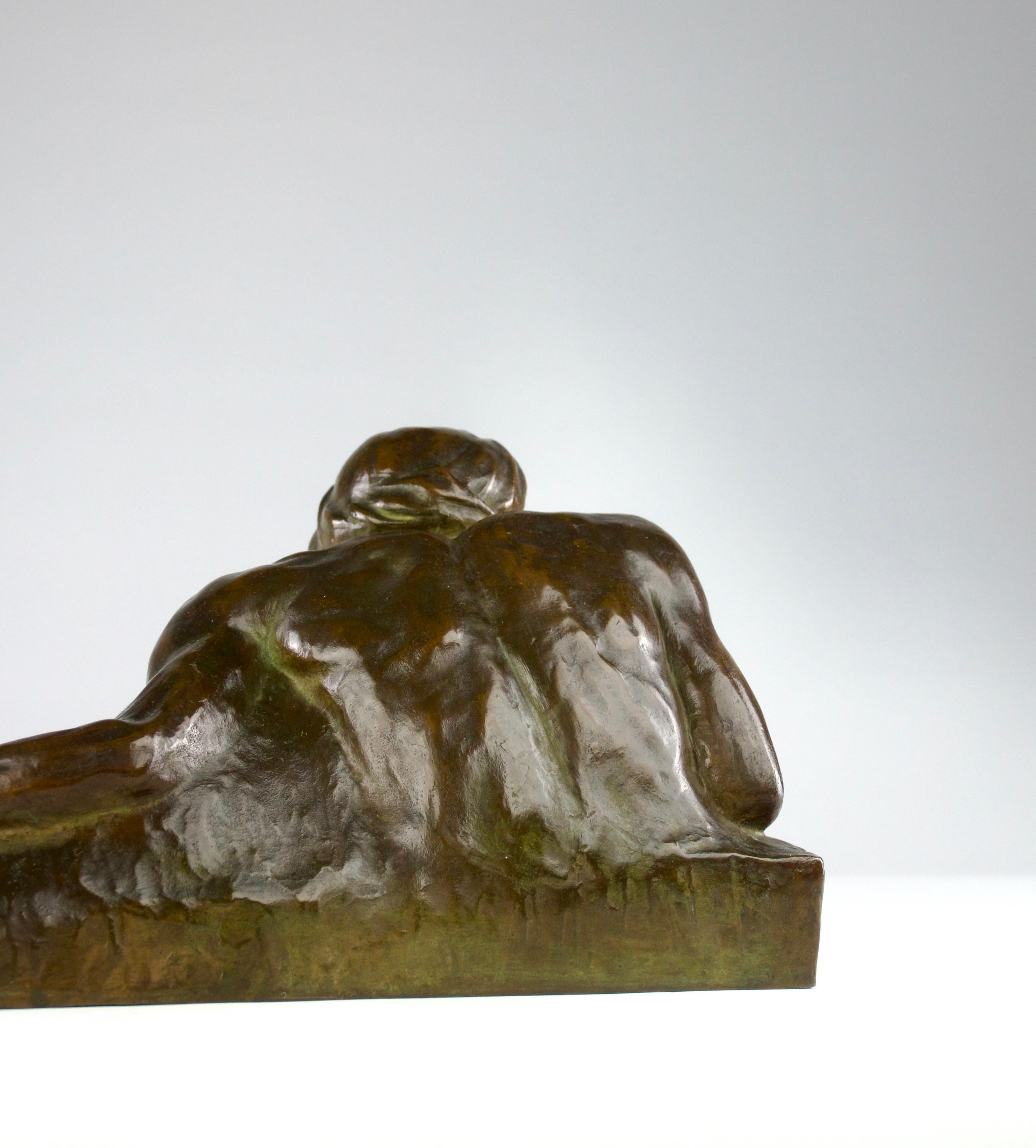 Gaston Hauchecorne, Malay Pirate Bronze Sculpture, France 1900s For Sale 2