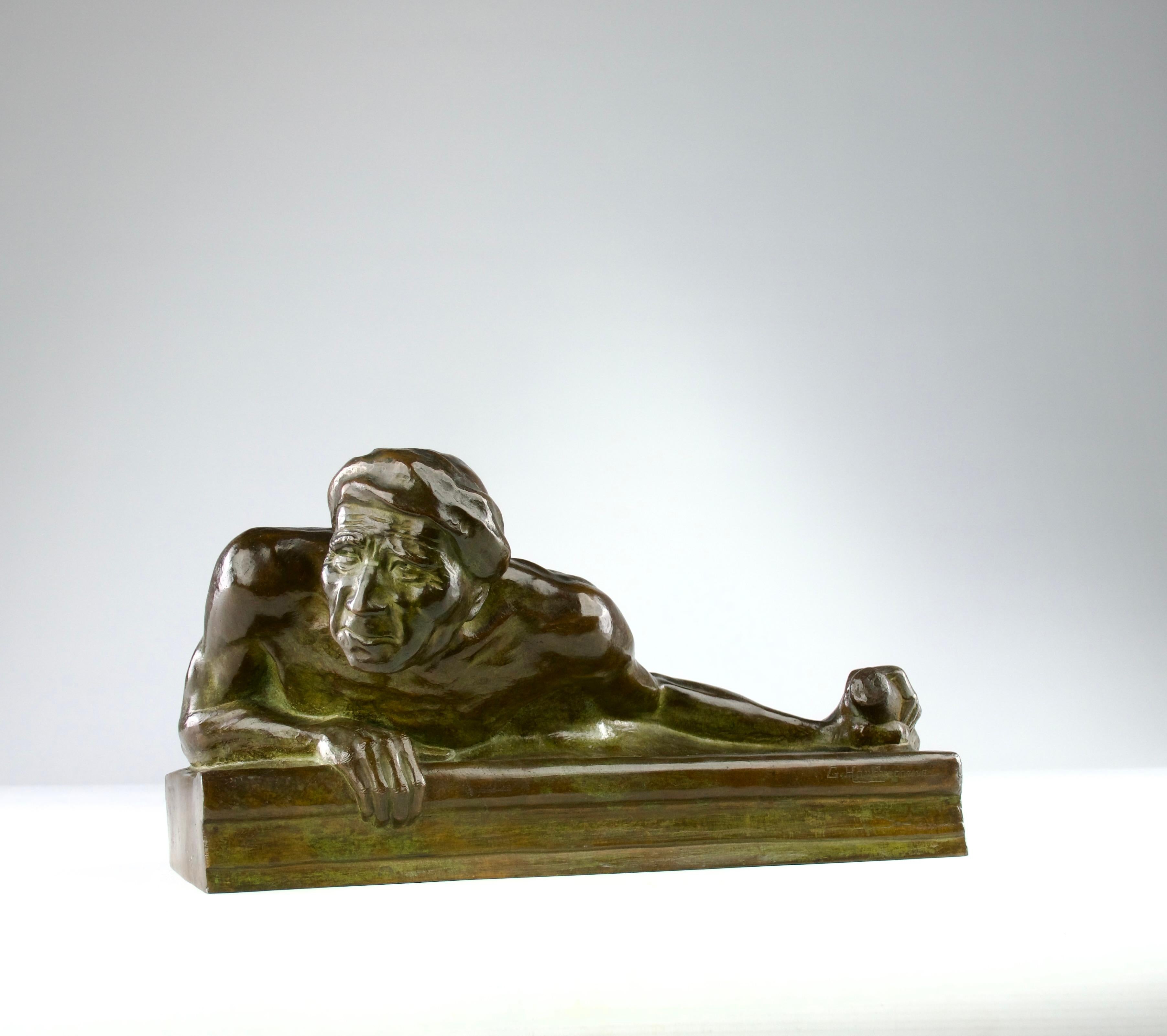 Gaston Hauchecorne, Malay Pirate Bronze Sculpture, France 1900s For Sale 9